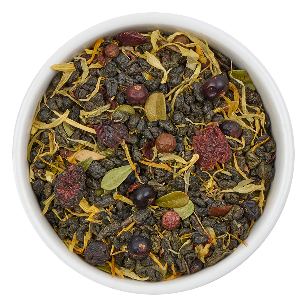 : зеленый чай с добавками "таежный сбор"