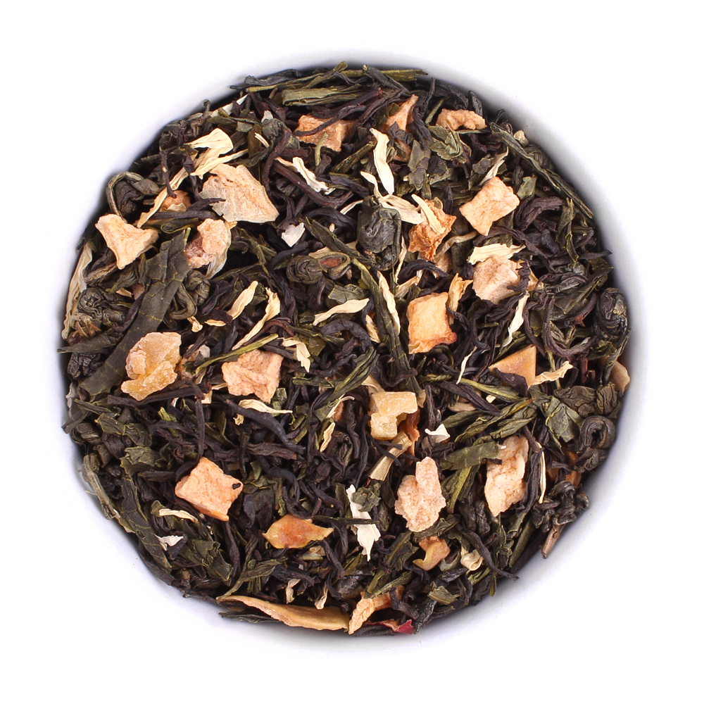 : зеленый чай с добавками "сочный персик"