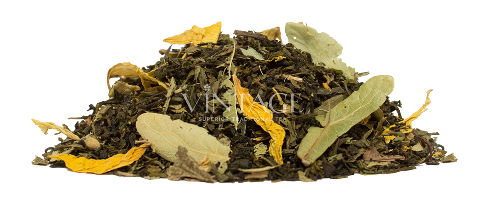 картинка: зеленый чай с добавками "липовый цвет"