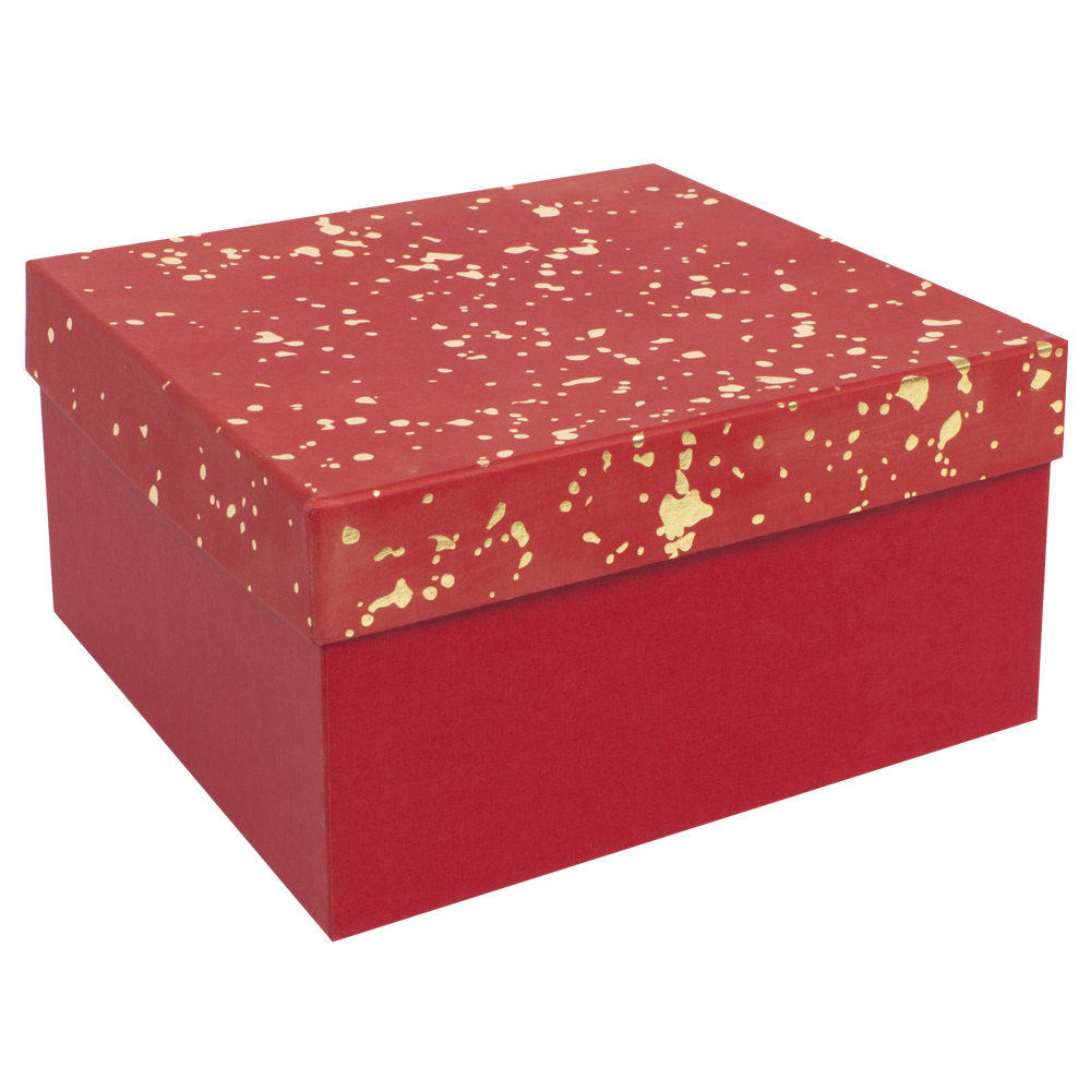 : коробка красная с золотом