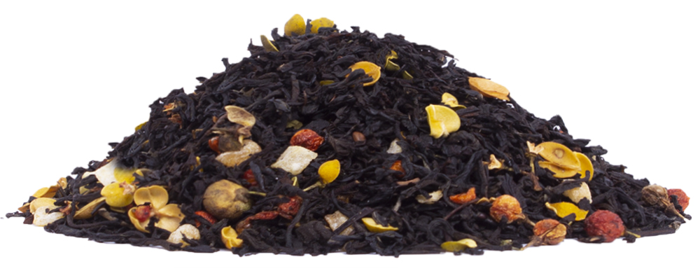 фото: черный чай с добавками "тропикана"