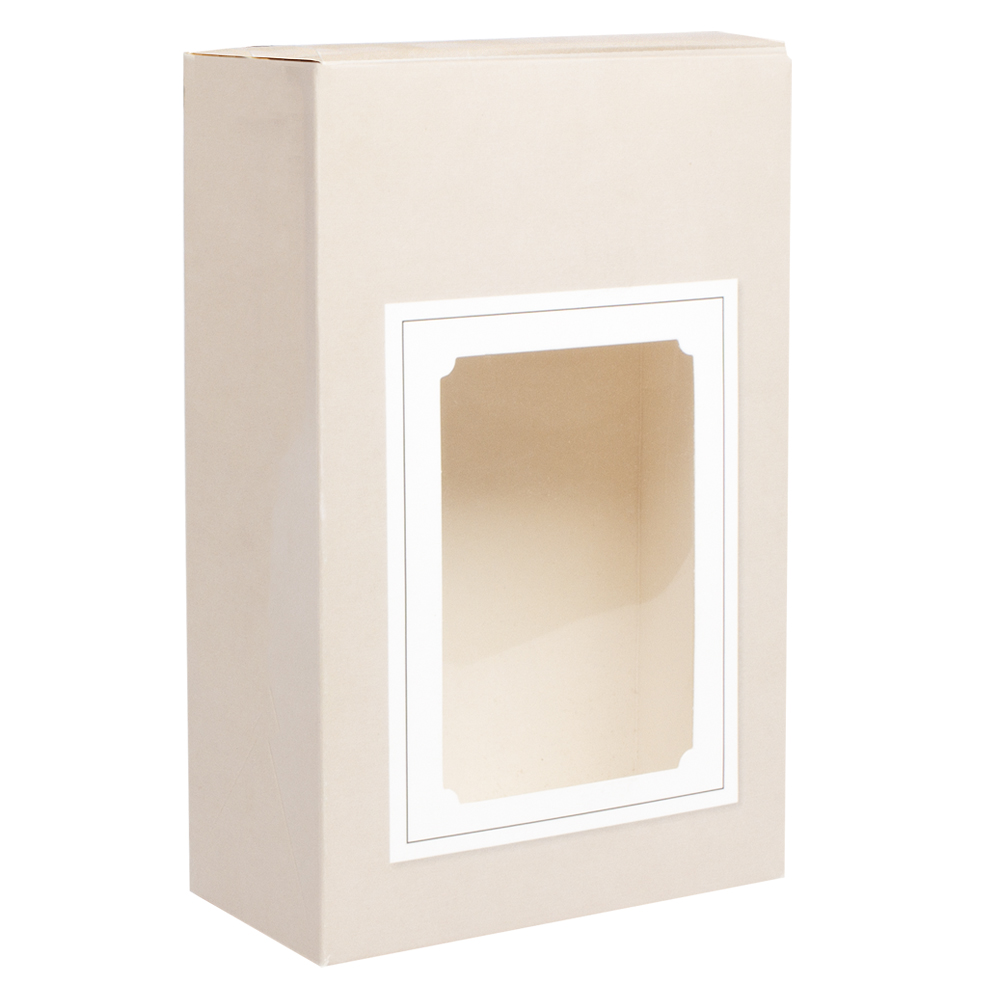 : коробка малая с окном "бежевая" кп
