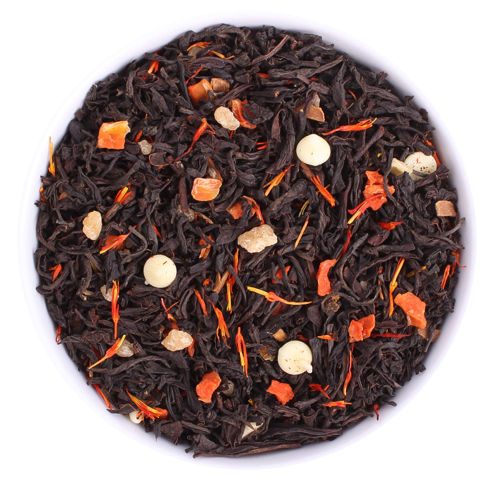: черный чай с добавками "морковный торт"