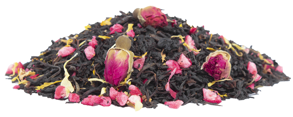 рисунок: черный чай с добавками "вишневая роза new"