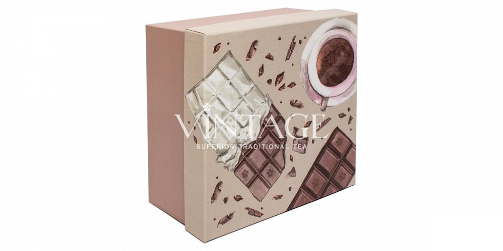 : коробка "шоколад" розовая опт без лого