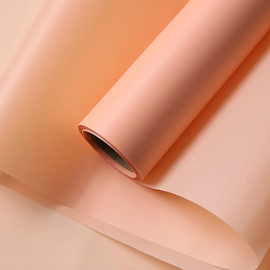 Пленка матовая одонотонная 58см*10м, персиковая