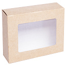 : коробка  малая с окном "крафт" без лого