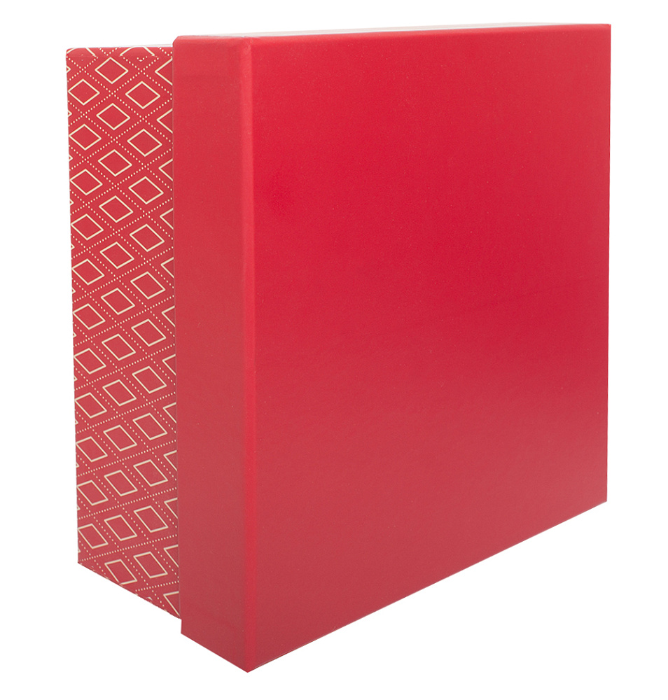 : коробка "красная с ромбами" без лого