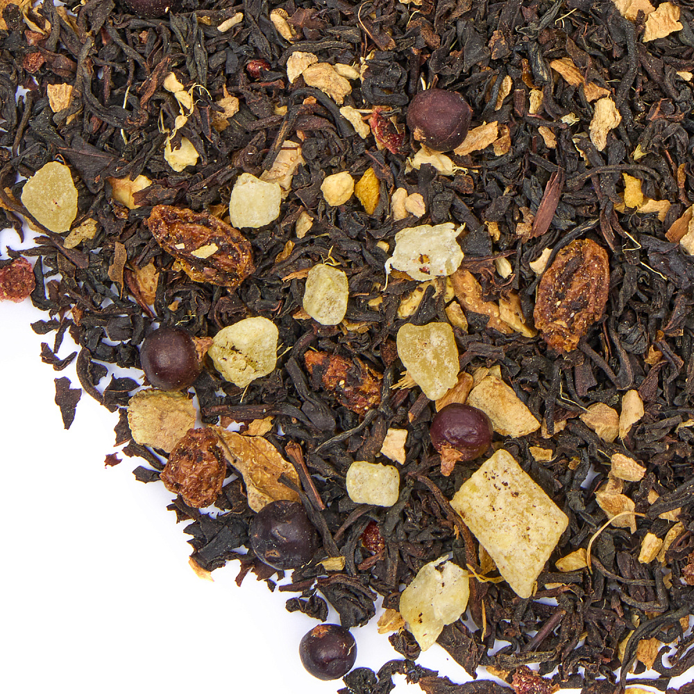 : черный чай с добавками "имбирь и лайм"