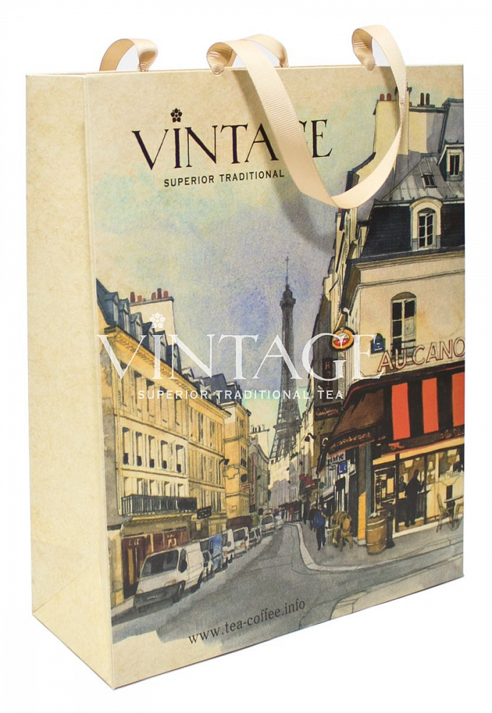 фотография: пакет vintage бумажный "париж"
