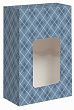Коробка малая с окном "Аргайл голубой" ОПТ без лого
