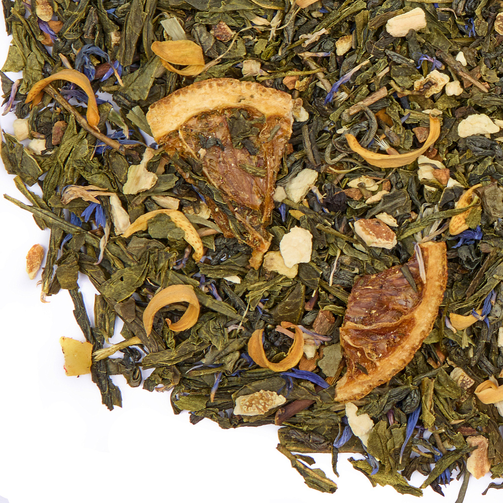 : зеленый чай с добавками "жара в тропиках"