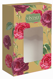 Коробка малая с окном "Чайная роза" ОПТ с лого 