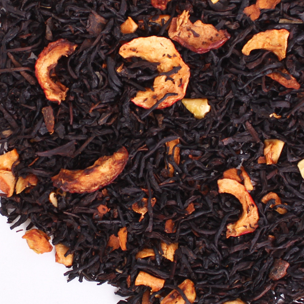 : черный чай с добавками "шарлотка"