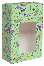 Коробка малая с окном "Середина лета" ОПТ с лого 12х6,5х18,5