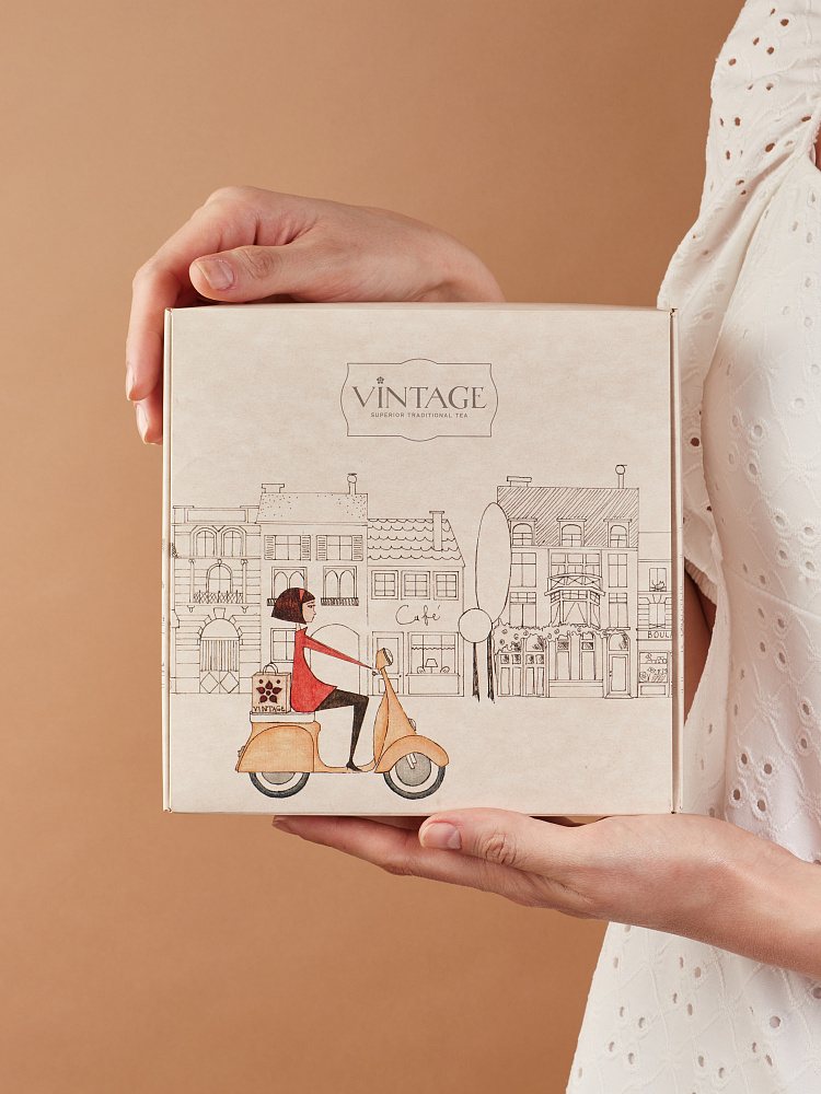 : коробка-посылка "амели" опт с лого 18х18х7,5