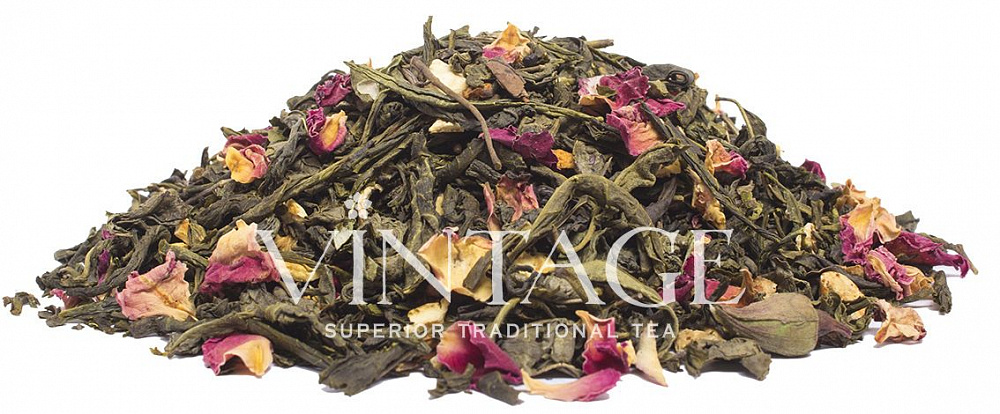 : зеленый чай с добавками " роза личи"