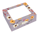 : коробка разборная с окном "сухоцветы" опт с лого