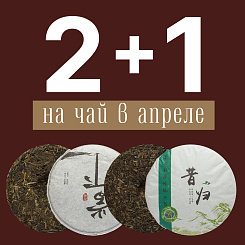 Акция на прессованный чай 2+1 этой весной в Vintage