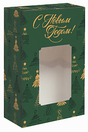 Коробка малая с окном "Хвойный лес" ОПТ без лого