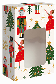 Коробка малая с окном "Щелкунчик" ОПТ без лого 12х6,5х18,5