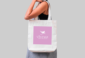 Сумка шоппер "Vintage", саржа, 35*40