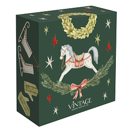 Коробка-посылка "Рождество" ОПТ с лого 18х18х7,5